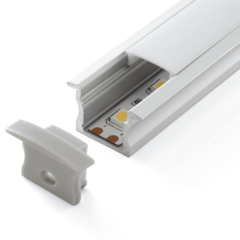 PERFIL ALUMINIO EMPOTRADO CINTA LED 2M 15x9MM